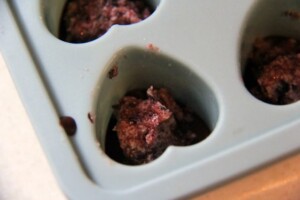 A dollop of blueberry cream in each loveheart