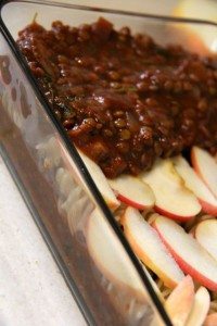 making up the layers on the lasagne