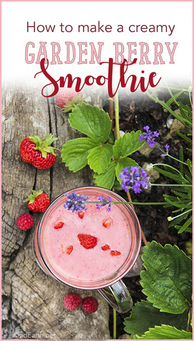 Vegan strawberry smoothie recipe - how to make a dairy-free garden berry smoothie with Anastasia Eden