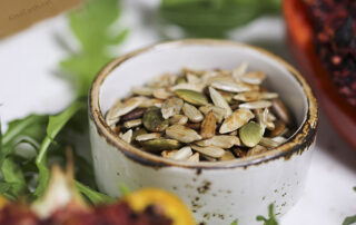 Tamari toasted seed - easy vegan snack with sunflower and pumpkin seeds by Anastasia, kind earth