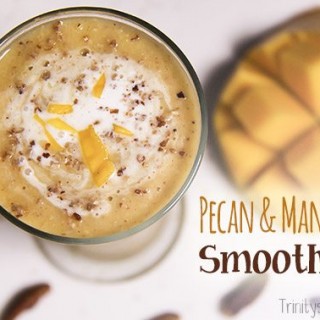 Pecan Mango Smoothie with hints of vanilla and cinnamon