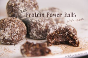 High protein power balls by Trinity Bourne