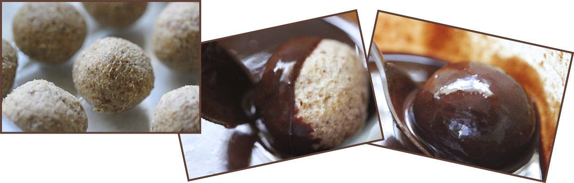 Raw chocolate covered truffles step by step - vegan, healthy and divine