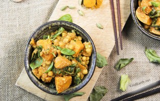 Thai Coconut Curry with Kaffir Lime Leaves & Butternut Squash - gluten-free, vegan by Anastasia, Kind Earth