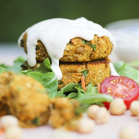 Carrot falafel burgers - easy gluten-free vegan food by Anastasia