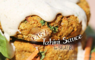 Easy Tahini sauce for falafels vegan gluten-free