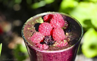Moringa superfood smoothie with maca, flax and tahini