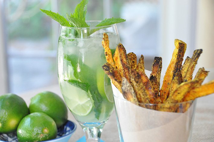 Cuban Sweet Potato Fries and Mojitos by Veganocity