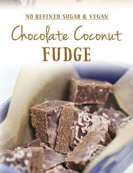 Creamed coconut chocolate fudge recipe by Anastasia, Kind Earth