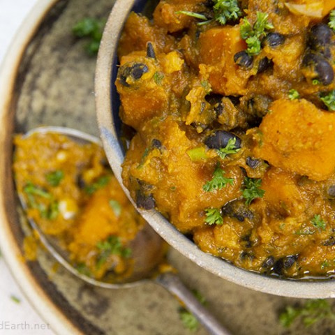 Easy Black Bean & Squash One Pot - by Anastasia, gluten-free, vegan and very healthy