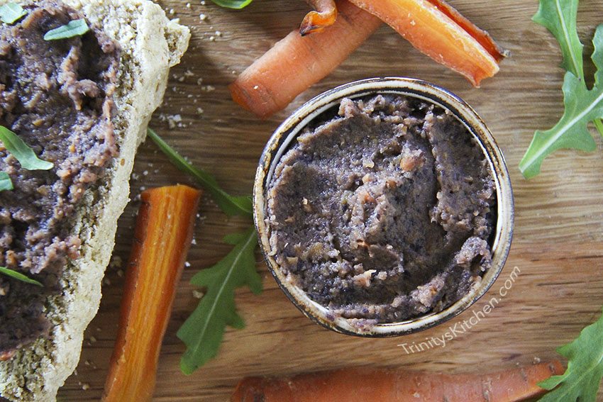 Roast carrot & black bean pate by Trinity - vegan dairy-free