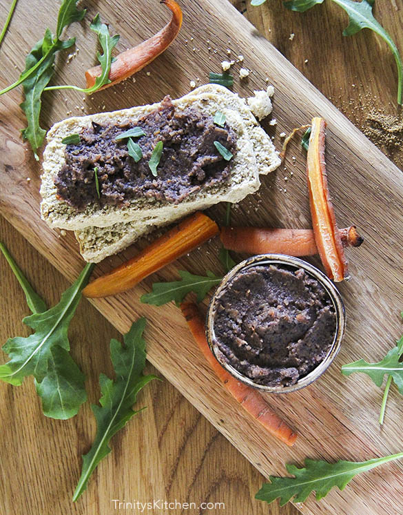 Roast carrot & black bean pate by Trinity - vegan dairy-free