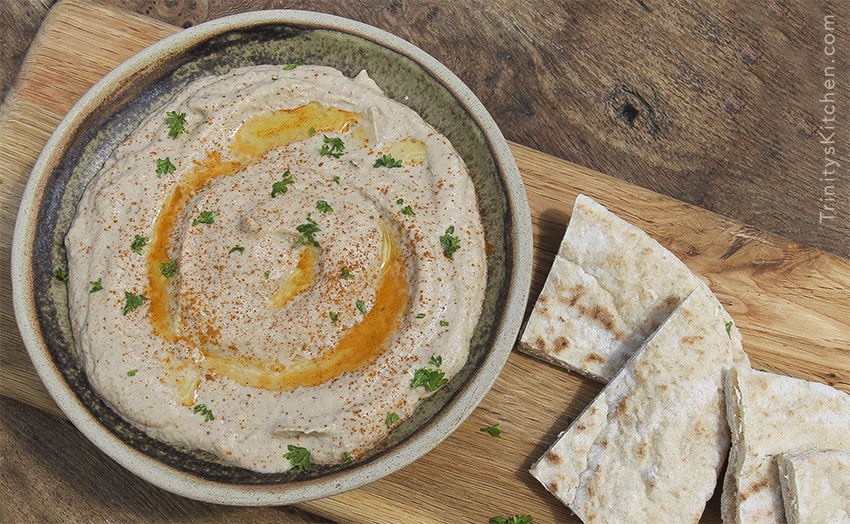 Baba Ganoush, aubergine, eggplant dip by Trinity Bourne