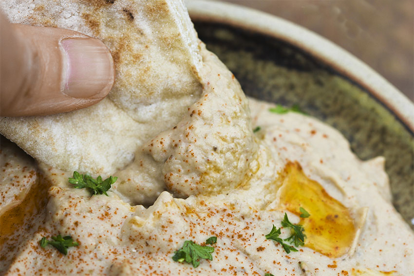 Smoky eggplant baba ganoush - aubergine dip