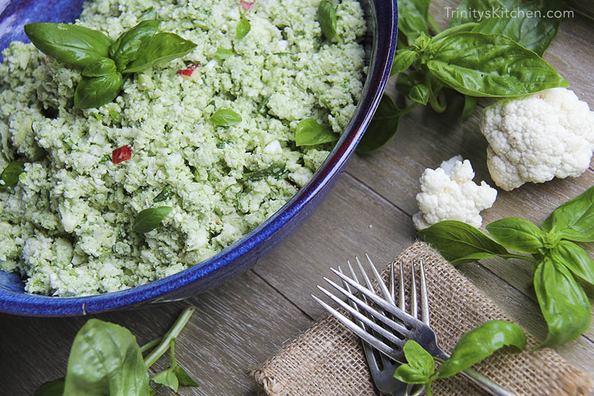 Cashew lime pesto with cauliflower salad by Trinity #dairyfree #vegan