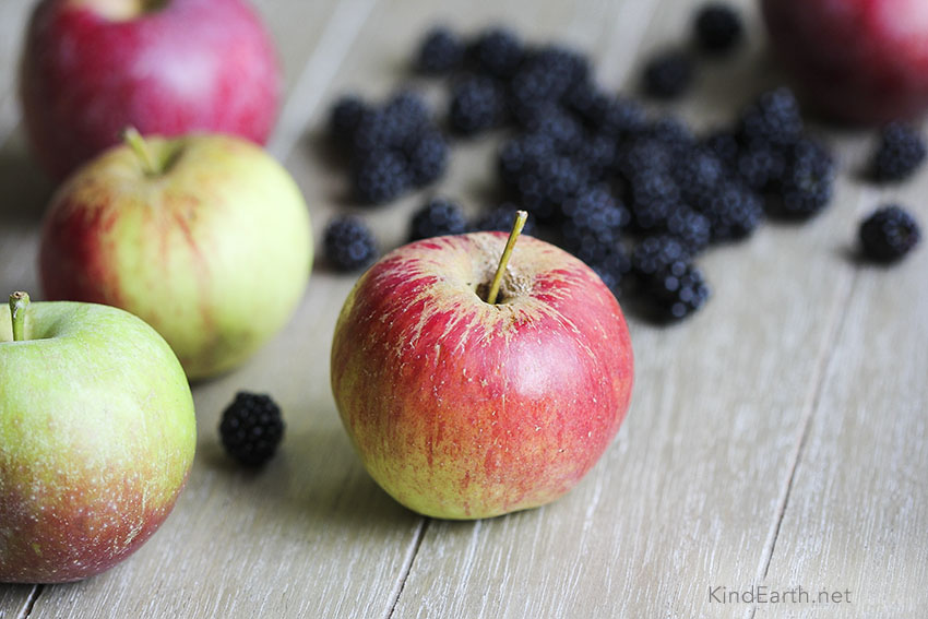 Easy Blackberry & Apple Crumble with oat topping (gluten-free vegan, naturally sweetened with love) by Anastasia, Kind Earth