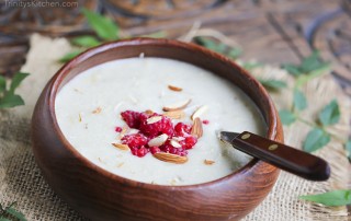 Gluten-free millet & banana porridge - naturally sweetened, coconut milk, vegan
