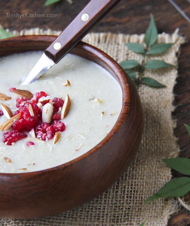 Gluten-free millet & banana porridge - naturally sweetened, coconut milk, vegan