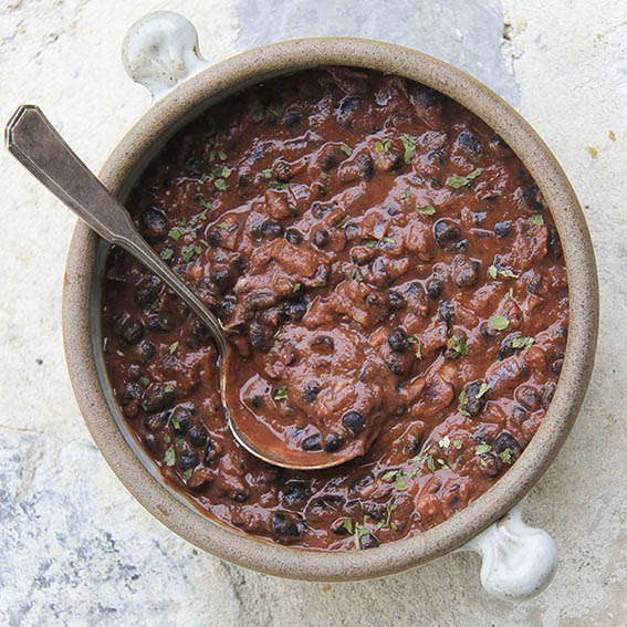 Spicy Black Beans with Creamed Coconut by Anastasia - gluten-free, vegan comfort food