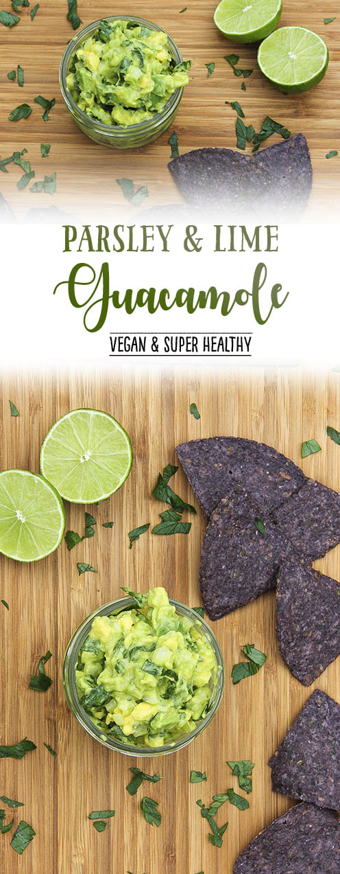 Parsley & Lime Guacamole - delicious gluten-free vegan recipe by Anastasia