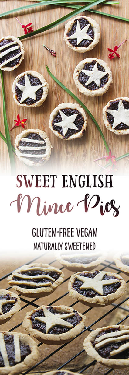 sweet english mince pies for Christmas - gluten-free, vegan and naturally sweetened by Trinity