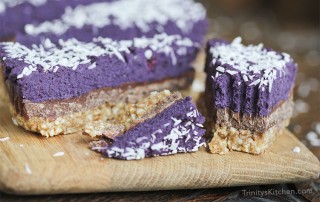 Blueberry Chocolate Fudge Layer Pie by Trinity #glutenfree #vegan #nobake