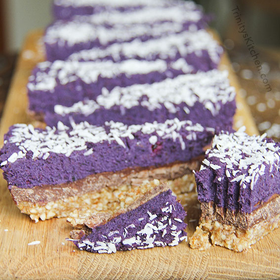 Blueberry Chocolate Fudge Layer Pie by Trinity #glutenfree #vegan #nobake