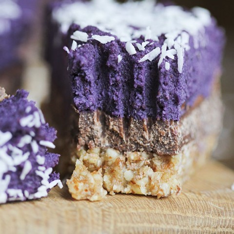Blueberry Chocolate Fudge Layer Pie by Trinity #glutenfree #vegan #nobake