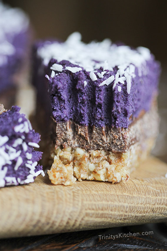 Blueberry Chocolate Fudge Layer Pie by Trinity #glutenfree #vegan #nobake