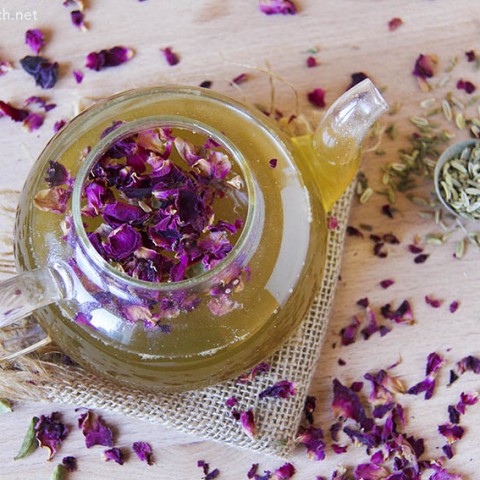 Love yourself beautiful TEA recipe with fennel seed, rose petals, liquorice by Anastasia, Kind Earth