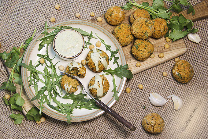 Sweet Potato Falafels - gluten-free vegan deliciousness by Anastasia, Kind Earth