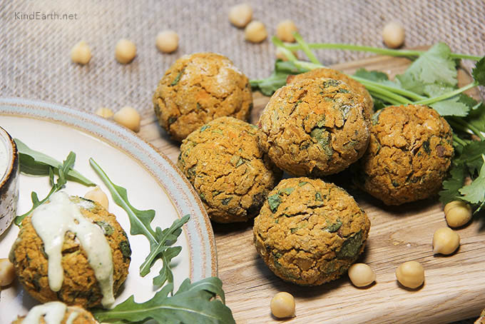 Sweet Potato Falafels - gluten-free vegan deliciousness by Anastasia, Kind Earth