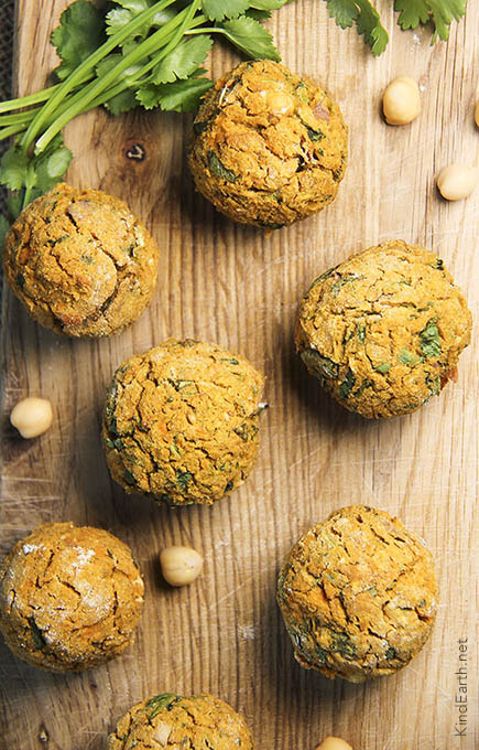 Sweet Potato Falafels - gluten-free vegan deliciousness by Anastasia, Kind Earth