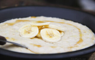 Coconut & Banana Porridge with creamed coconut