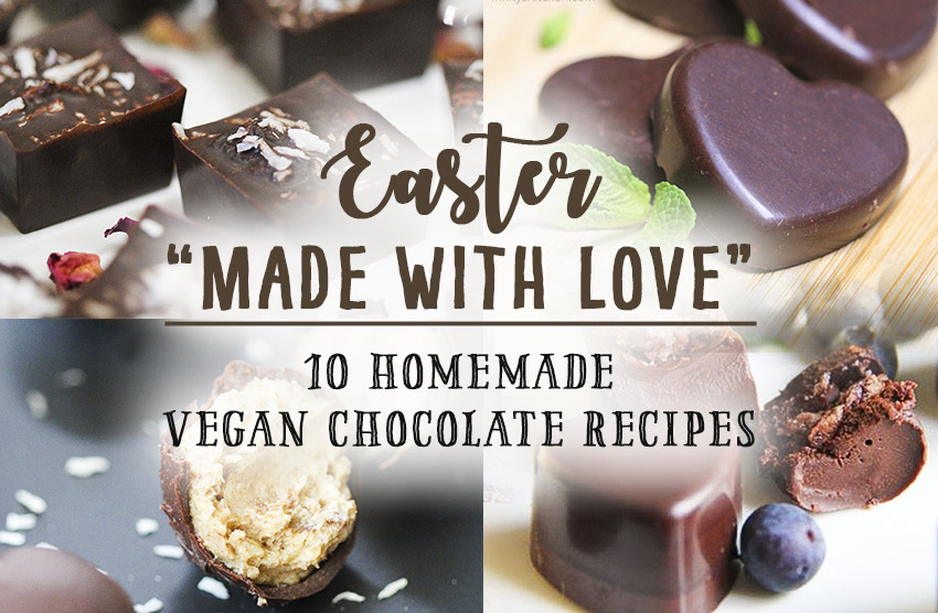 Homemade easter chocolate recipes #vegan #glutenfree #dairyfree easter gifts