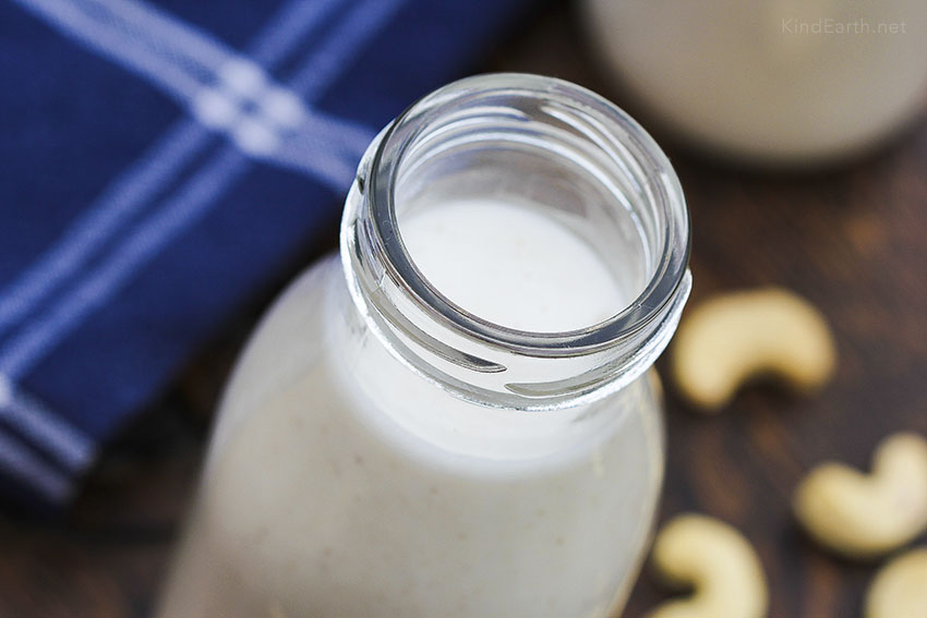 Homemade cashew milk (with date and vanilla) - absolutely delicious, plant-based, vegan