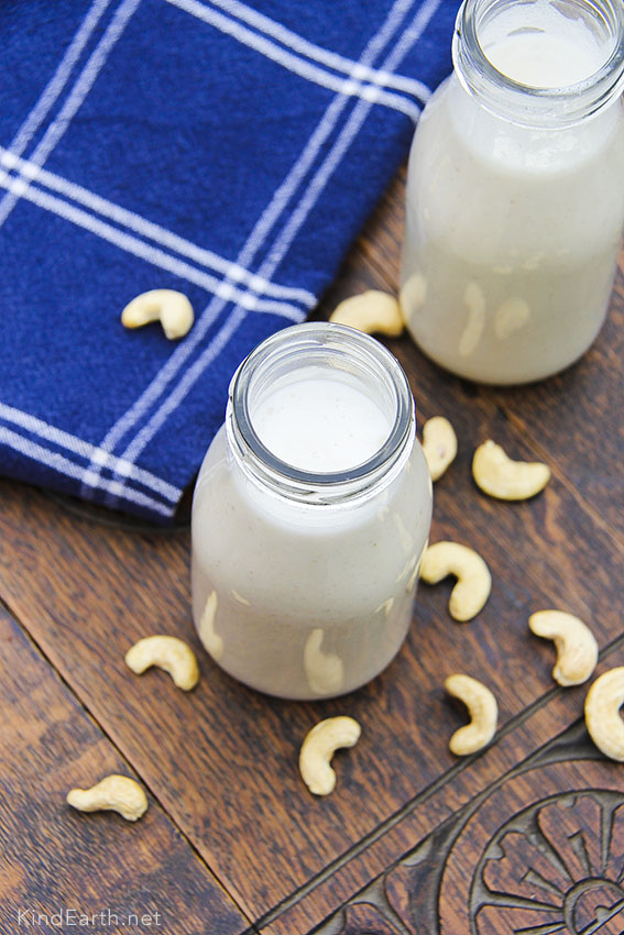 Homemade cashew milk (with date and vanilla) - absolutely delicious, plant-based, vegan