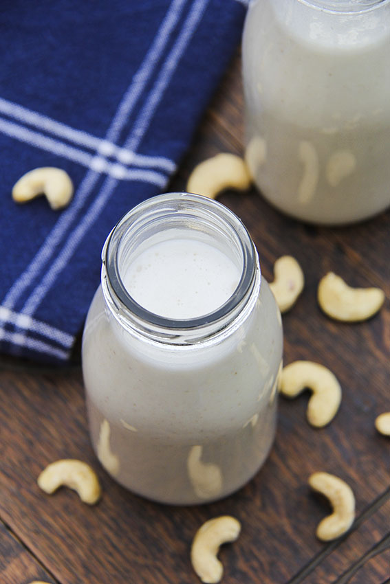 Homemade cashew milk (with date and vanilla) - absolutely delicious, plant-based, vegan