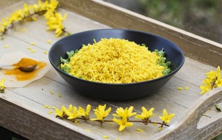 How to make perfect yellow turmeric rice by Anastasia, Kind Earth - gluten-free, vegan