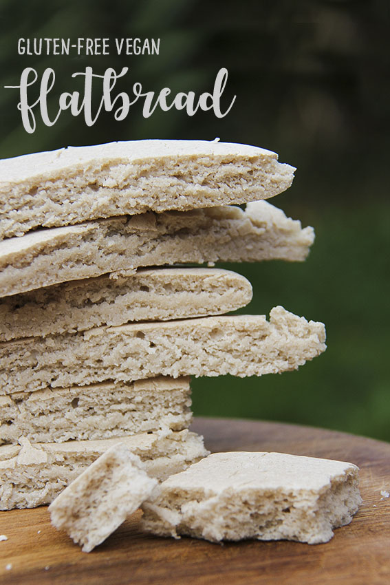 Gluten-free vegan flatbread recipe by Anastasia, Kind Earth