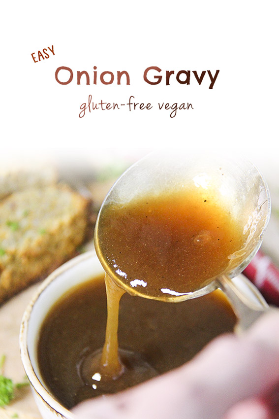 Easy vegan onion gravy - with tamari - gluten-free