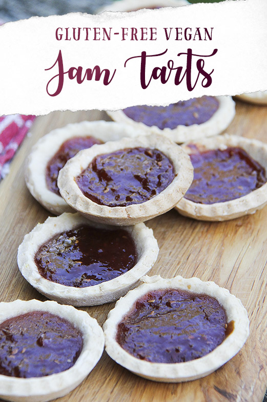 Gluten-free vegan jam tarts with sugar-free jam by Trinity