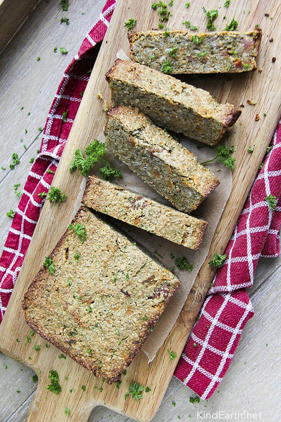 Sweet Potato Seed Roast Loaf (nut roast alternative) - gluten-free & vegan by Anastasia, Kind Earth