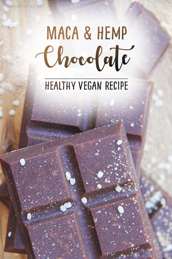 Maca & Hemp Seed Chocolate - superfood sweet treat by Trinity - healthy vegan