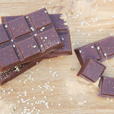 Maca & Hemp Seed Chocolate - superfood sweet treat by Trinity - healthy vegan