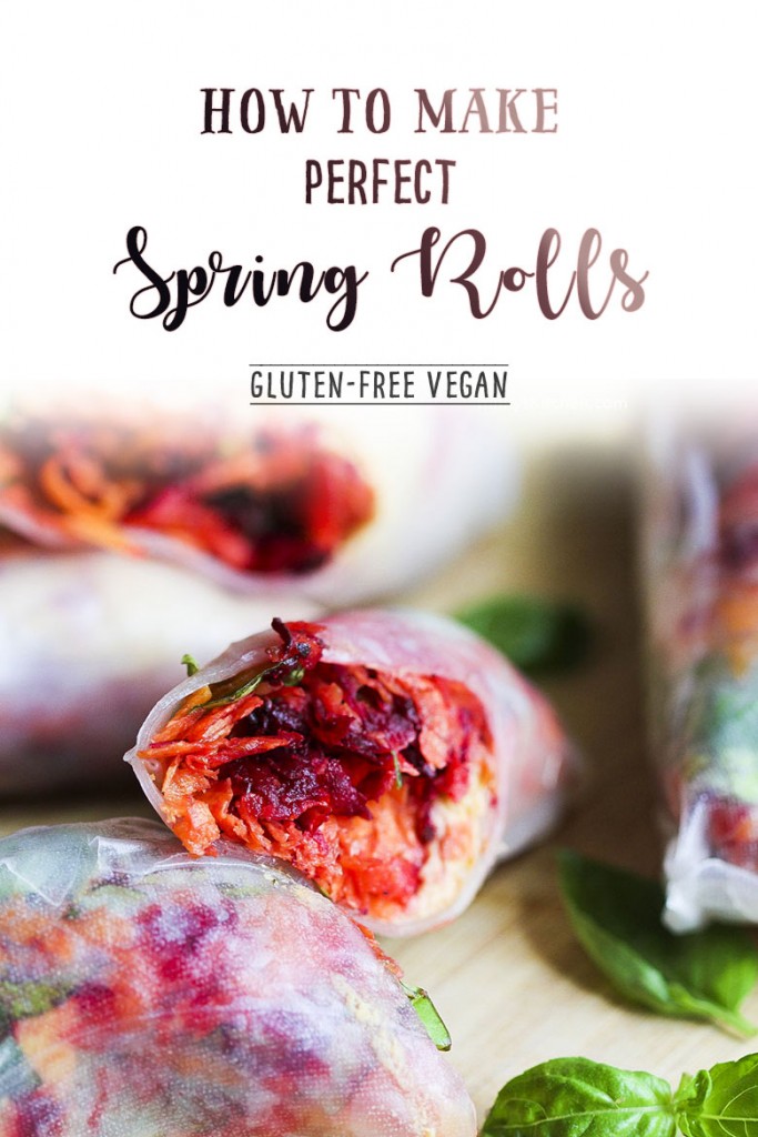 How to make perfect spring rolls with rice paper wraps by Trinity - gluten-free vegan