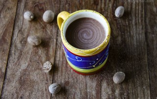 Vegan Hot Chocolate Drink with Nutmeg & Cinnamon
