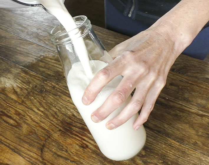 Homemade almond milk with dates - vegan, gluten-free by Anastasia at Kind Earth