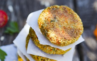 Sunshine Seed Patties (veggie burgers) with sunflower seed, pumpkin seed, carrot and herbs - delicious, easy and super healthy - by Anastasia, Kind Earth