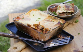 Gluten free, vegan lentil lasagne with a creamy cashew sauce by Anastasia, Kind Earth